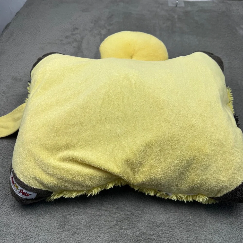 Pillow Pets Buzzy Bee Plush Pillow Kids 18in Yellow Brown Excellent Foldable Toy